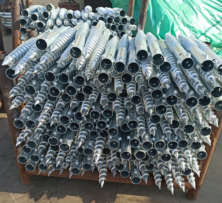 galvanized ground screw pile