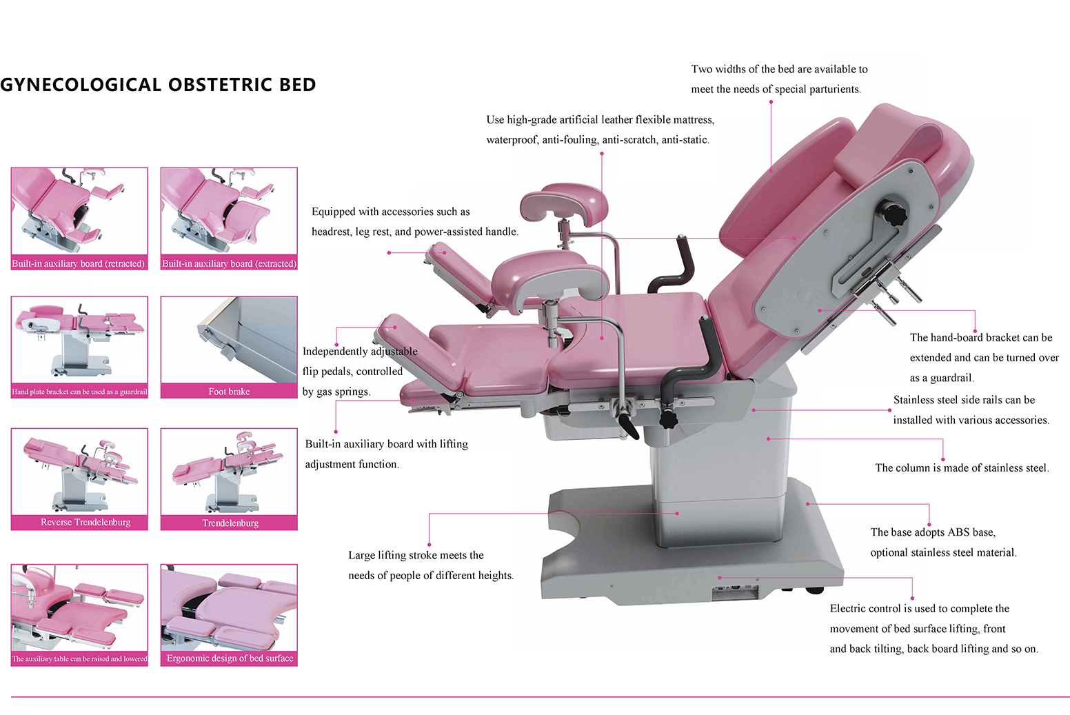 gynecological obstetric bed