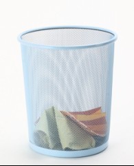 cubo de basura de malla