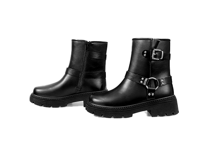 รองเท้าบูทหุ้มข้อส้นหนาประดับหัวเข็มขัดผู้หญิง Women's Buckle Decor Chunky Sole Ankle Boots