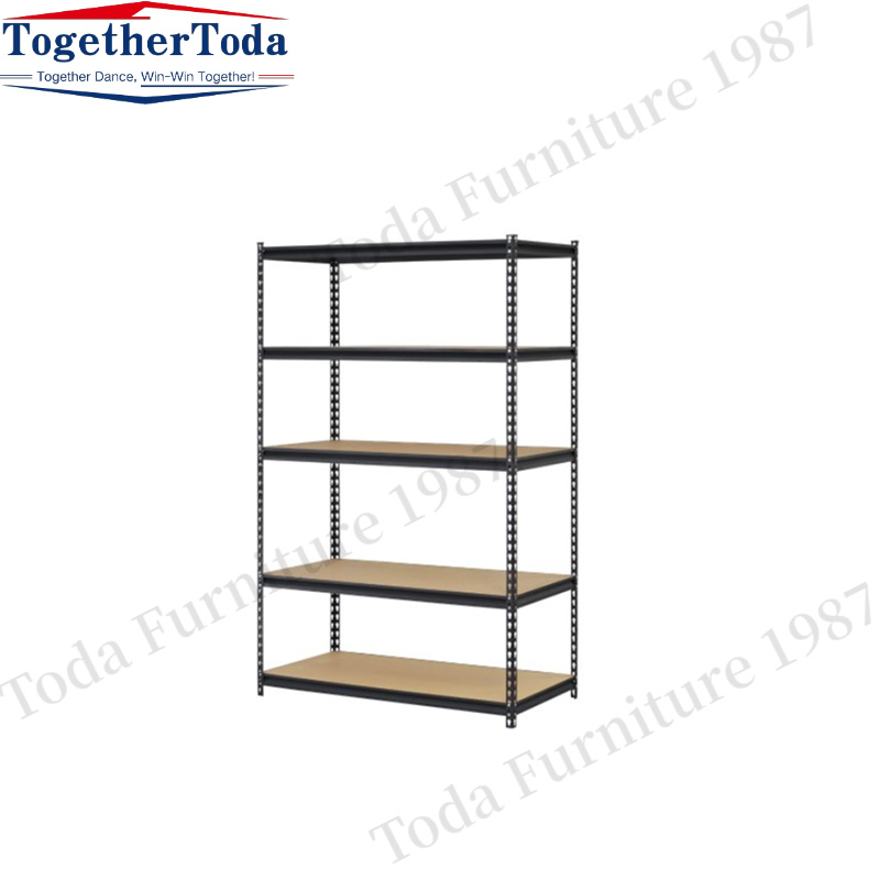 Black Open Tall Office Wood File Storage Shelf