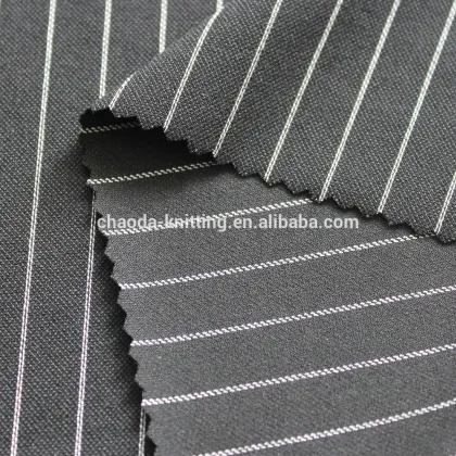 Black Strech Stripe Nylon Lycra Tricot