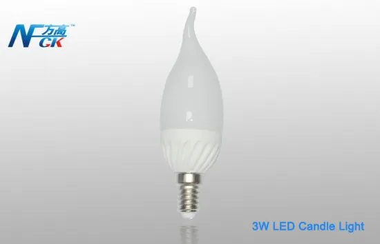 3w / 4w 250lm Ceramic E14 Led Candle Light Bulus For Interior , 120v Led