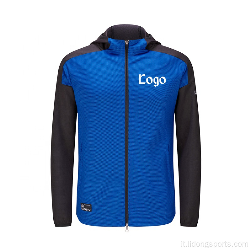 Con cappuccio sportivo casual a maniche lunghe logo personalizzato