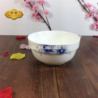 china bone soup bowl set with flower stained paper