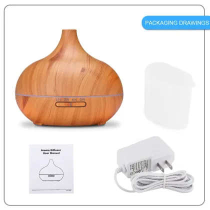 400ml Quiet Humidifier Ultrasonic Wood Ionizer Humidifier