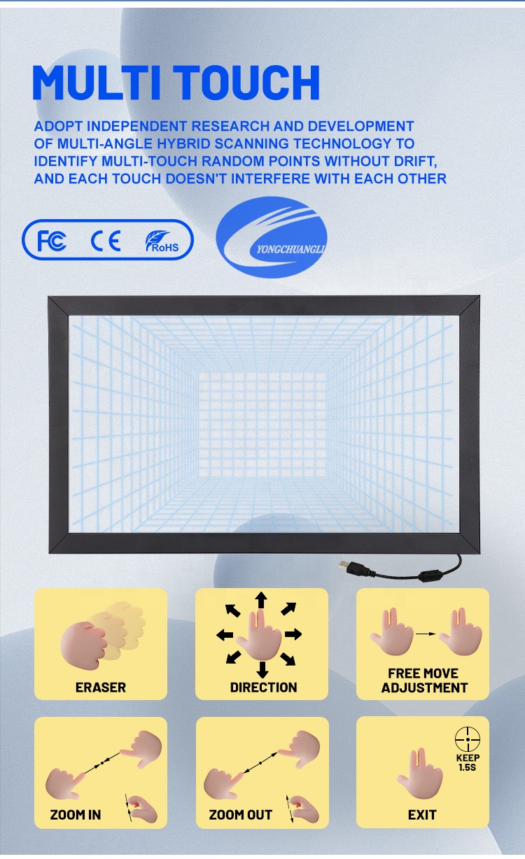15 inch multi point touch IR touch frame