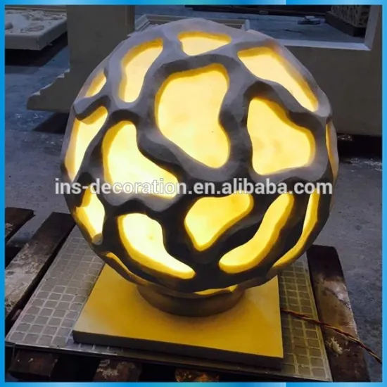 Cast stone lighting stone garden