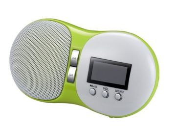 Peanut Shape Powerful Portable Speakers With Fm / Clock / Led Dot Matrix Screen