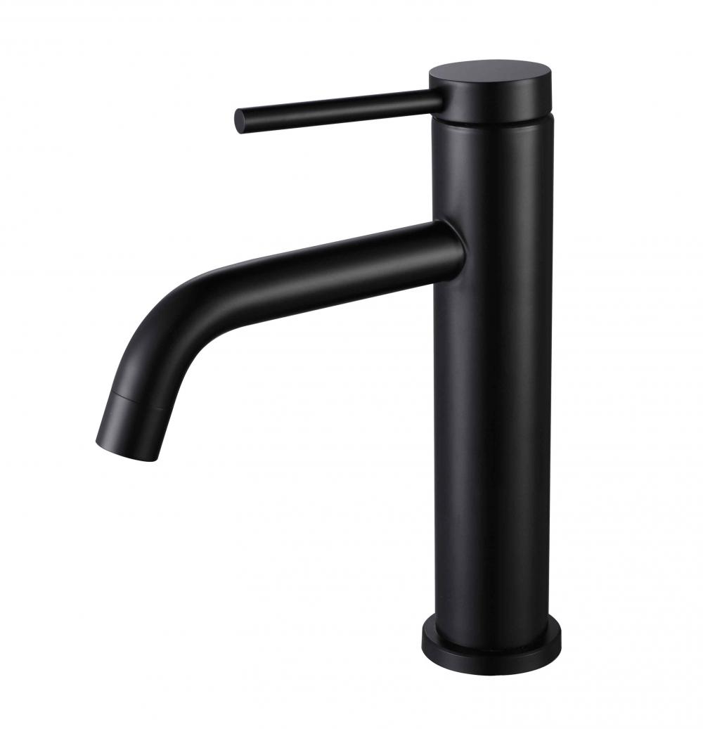 Matte black 304 stainless-steel single hole basin faucet