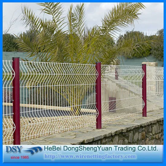 Cheap Vinyl Coated Welded Fence / PVC White 3D Wire Mesh Fencing / 2" x 4" Welded Wire Mesh Fence