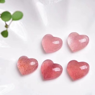 Wholesale High Quality Natural Crystal Strawberry Pendant - Mini Heart Shape for Love