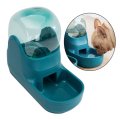 Dog Cat Feeder Waterer Dish Green Water Feeder