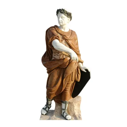 Authentic Augustus Statue in Toga Featuring Scroll
