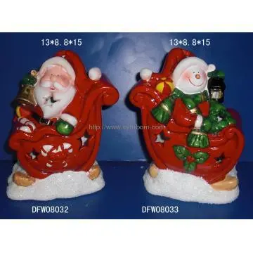 Ceramic Christmas Sled Decorations