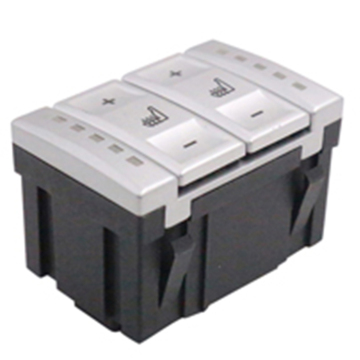 6M2T-19K314-AC Silver Seat Heating Button Control Switch for Ford Mondeo MK4, S-MAX, Galaxy MK3