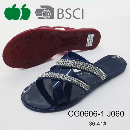 2016 Hot Sale New Style Fashion Ladies Pvc Slippers