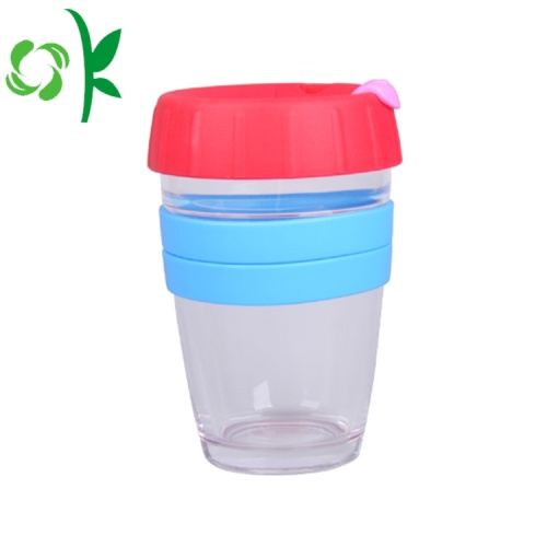 Kustom Muliti-warna Silicone Coffee Cup Sleeve dengan Logo