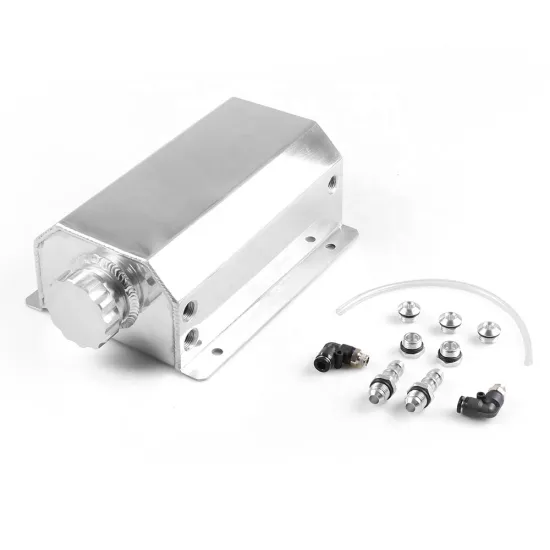 Universal 2L Alloy Engine Oil Fuel Gas Catch Can Breather Tank and Coolant Radiator Overflow Tank