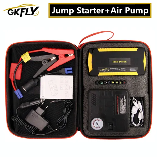 GKFLY High Capacity Car Jump Starter 600A Starting Device Cables 12V Portable Car Battery Booster Charger Air Pump Compressor
