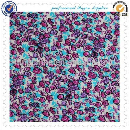 100% Viscose printed fabric rayon fabric