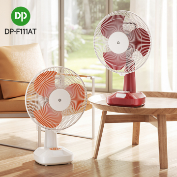 12 Inch Rechargeable Table/Floor Solar Fan AC/DC with LED Light