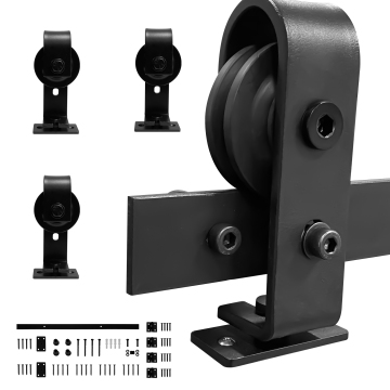 Wall Moun Bi-folding Sliding Barn Door Hardware Kit