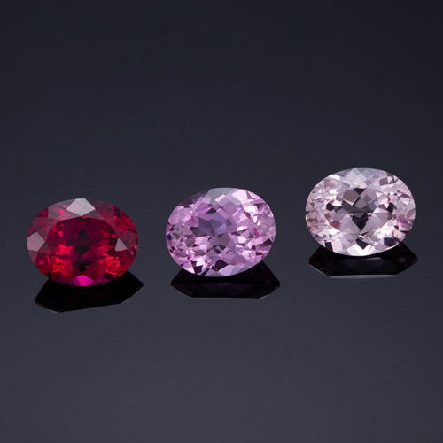 แล็บสร้างพลอยไพลินสีชมพู Morganite ทรงวงรี