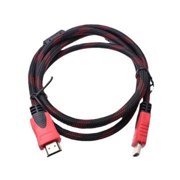 Wholesale Red and Black Net Double False Ring HDMI TV Set-Top Box with 3D Support and 1.5m HDMI High-Definition Cable