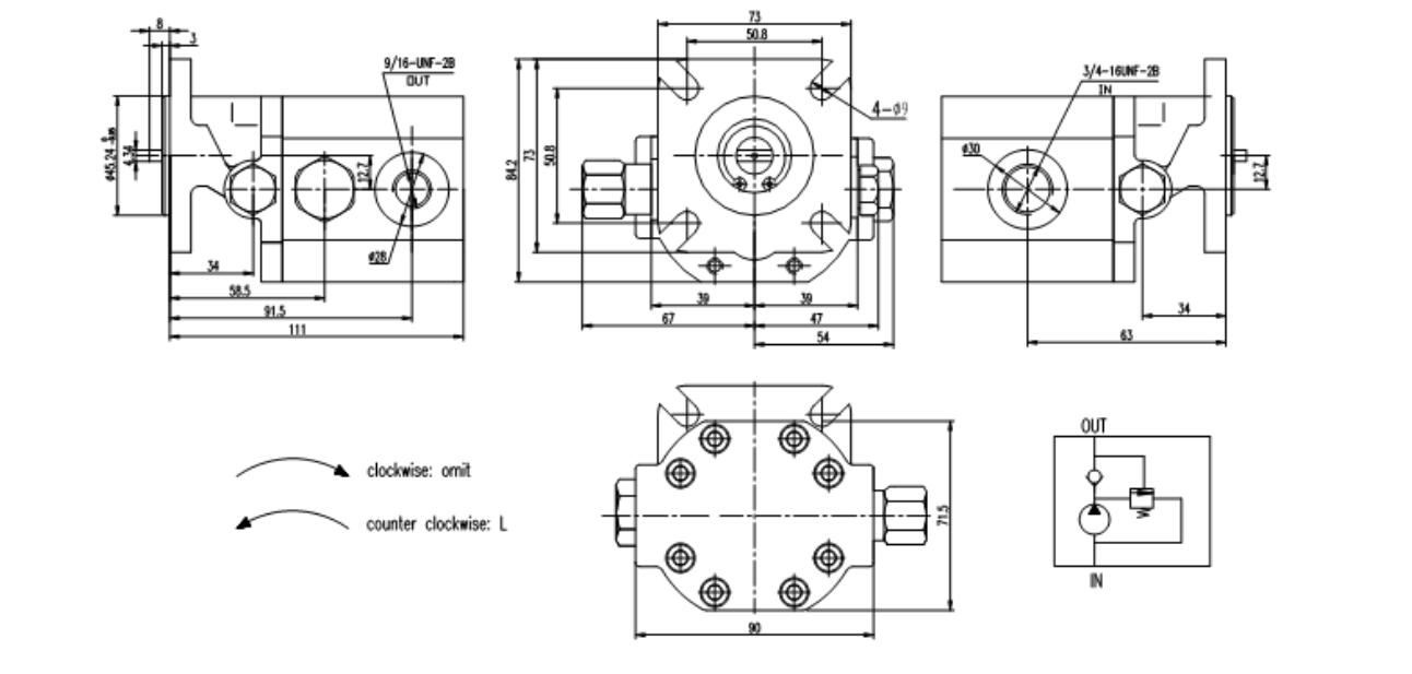 1EPF**L35B06*SS-YD Dimensions