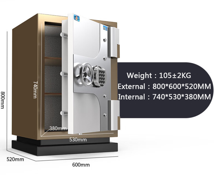 JINHU80 Fingerprint fireproof safe box