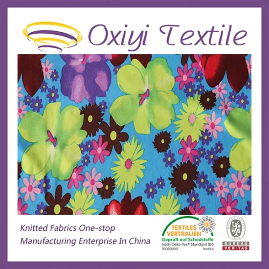 Polyester Single Jersey knitted FDY polyester fabric for clothing sportswear