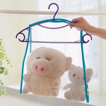 Drying net windproof drying rack Fine mesh print Multifunctional pillow toys sun Underwear drying pillow net bag hanging rack