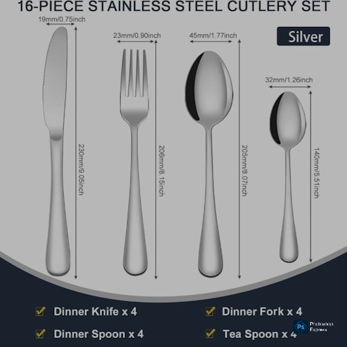 Modern Stainless Steel Spoon and Fork Set for Eco-Friendly Living