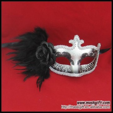 Popular black/gold feather Halloween masquerade mask
