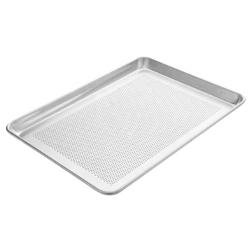High Temp Perforated Full Size Silver Aluminum Baking Sheet Pan