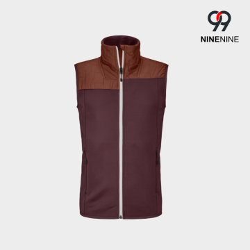 Hybrid quiltad krage Fleecefodrad ärmlös väst