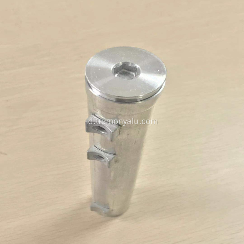 Anodize 6063 pipa tabung aluminium beralur