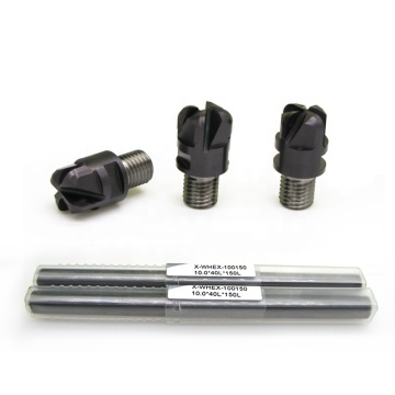 Interchangeable 4 Flute Solid Carbide Endmill Heads
