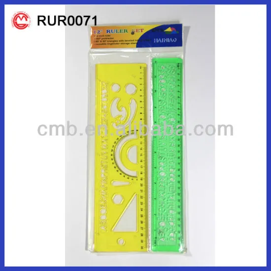 GEOMETRIC RULER SET PLASTIC MATH