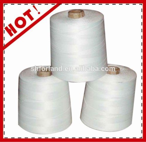 polyester semi dull raw white 20/8 virgin yarn