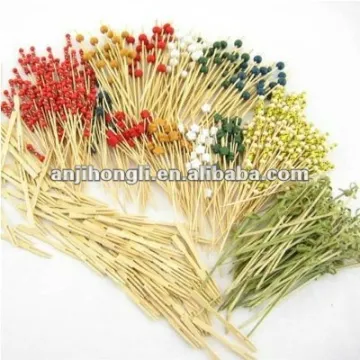 Natural bamboo skewer sticks