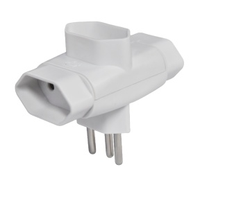 Universal 2P+T Multi Adapter Plug - 10A, 250V