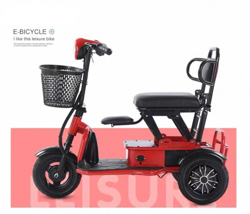 Folding electric tricycle,and portable for two people