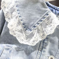 Girls Denim Jacket Fashion Lace Coats