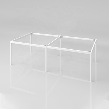 Modern Metal Wrought Iron Office Table Pedestal Middle Leg Square