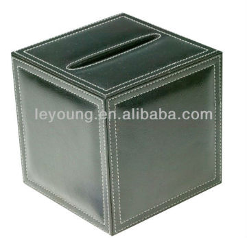 Square Shape Car Leather Tissue Box Holder