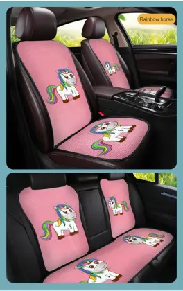 Breathable Mesh Car Seat Cover: Ice Silk Pad with Cartoon Auto Chair Cushion Design