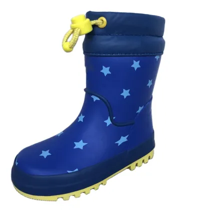 Kids Winter Snow Rubber Wellington Boots