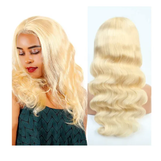 150% 180% Virgin Human Hair Lace Front Wig,613 Human Hair Lace Wig,13x6 613 Remy Body Wave Wig For Black Women